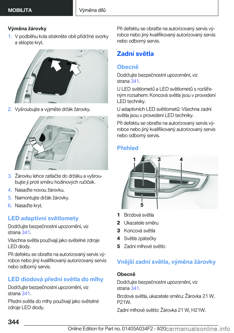 BMW X3 2020  Návod na použití (in Czech) �V�