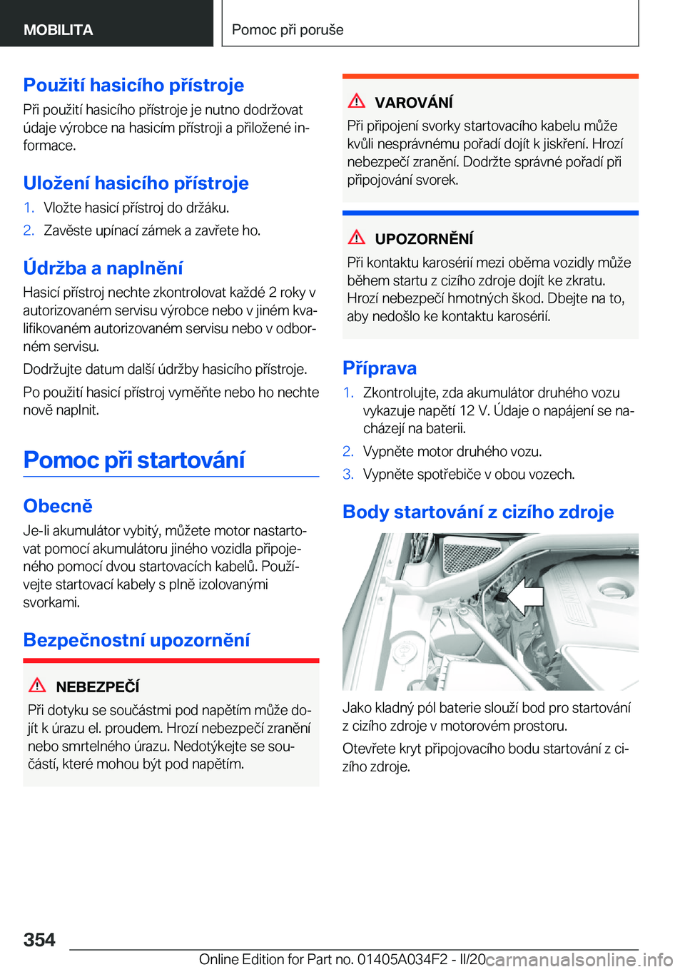 BMW X3 2020  Návod na použití (in Czech) �P�o�u�i�t�