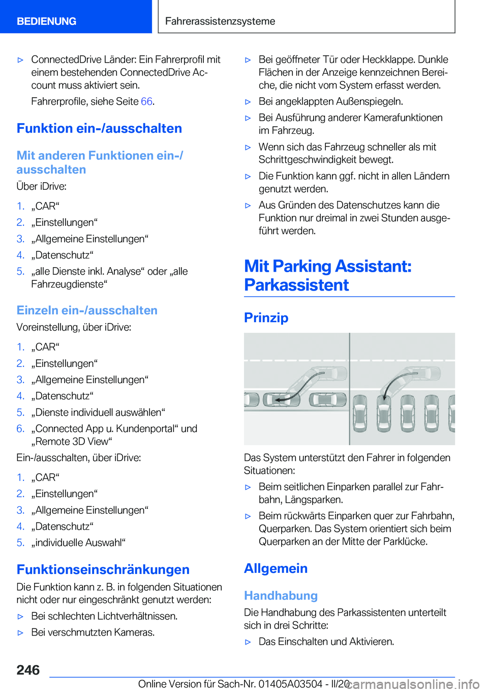 BMW X3 2020  Betriebsanleitungen (in German) x�C�o�n�n�e�c�t�e�d�D�r�i�v�e��L�
