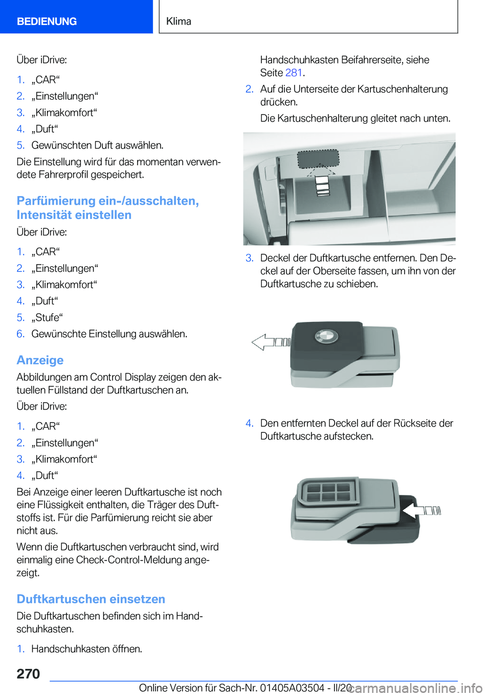 BMW X3 2020  Betriebsanleitungen (in German) �