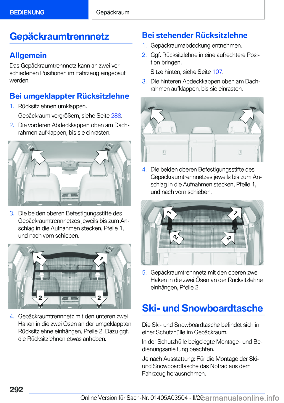 BMW X3 2020  Betriebsanleitungen (in German) �G�e�p�