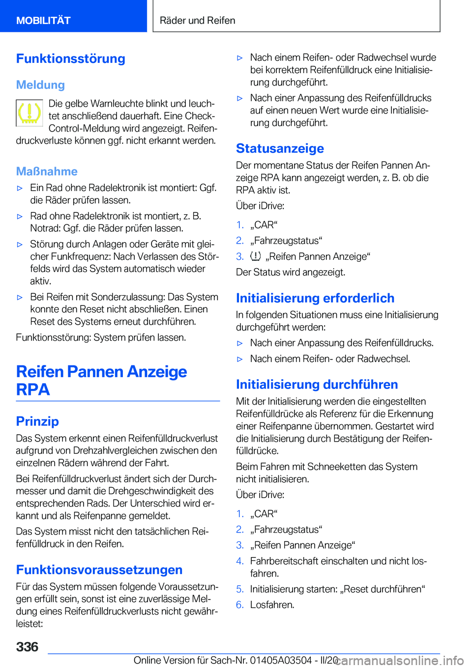 BMW X3 2020  Betriebsanleitungen (in German) �F�u�n�k�t�i�o�n�s�s�t�