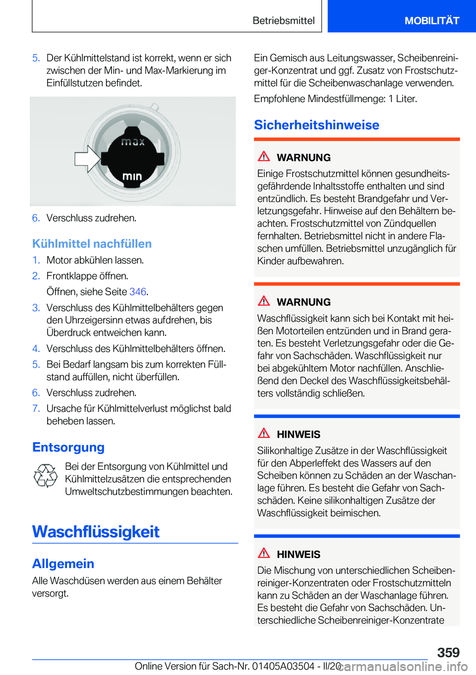 BMW X3 2020  Betriebsanleitungen (in German) �5�.�D�e�r��K�