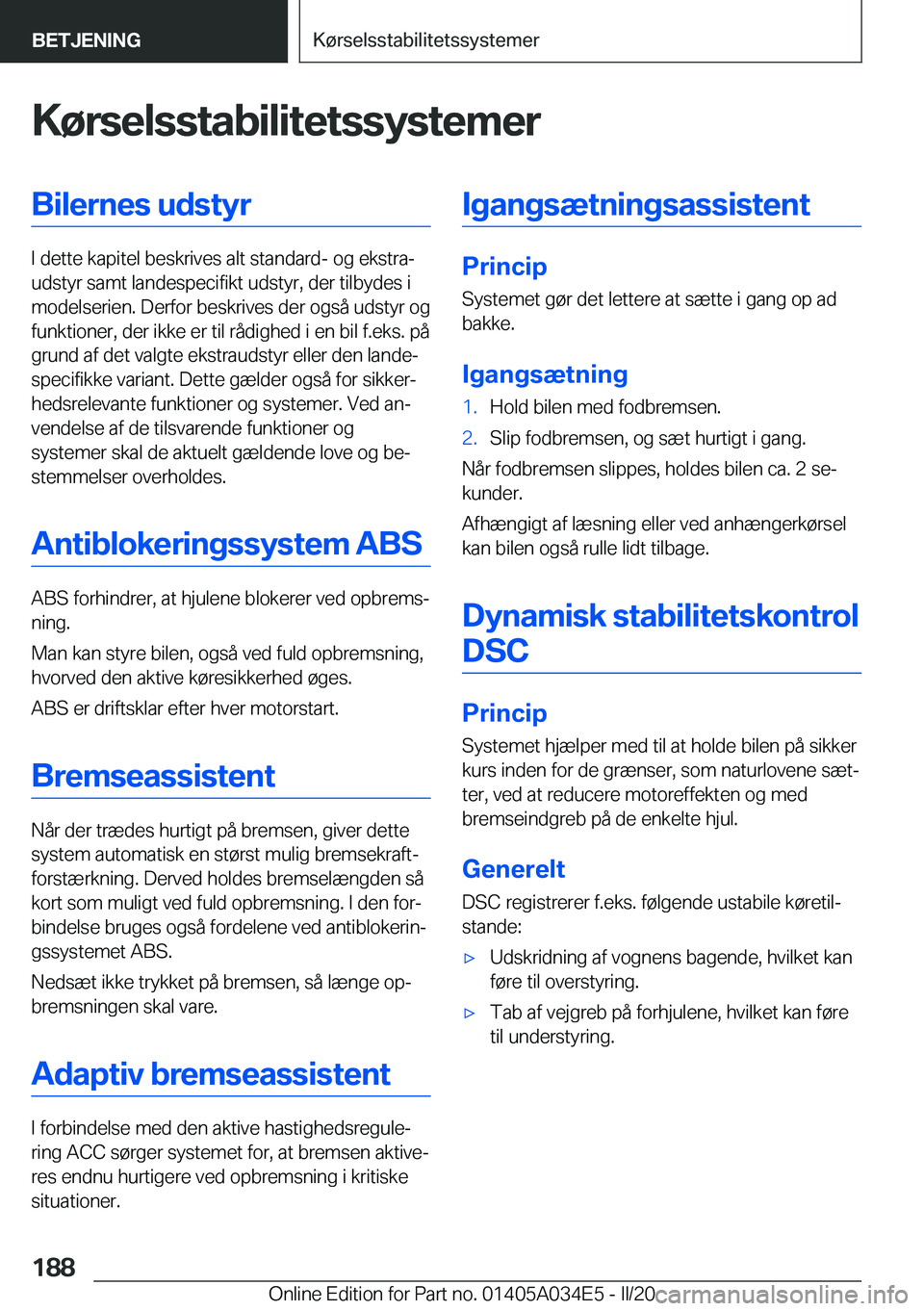BMW X3 2020  InstruktionsbØger (in Danish) �K�