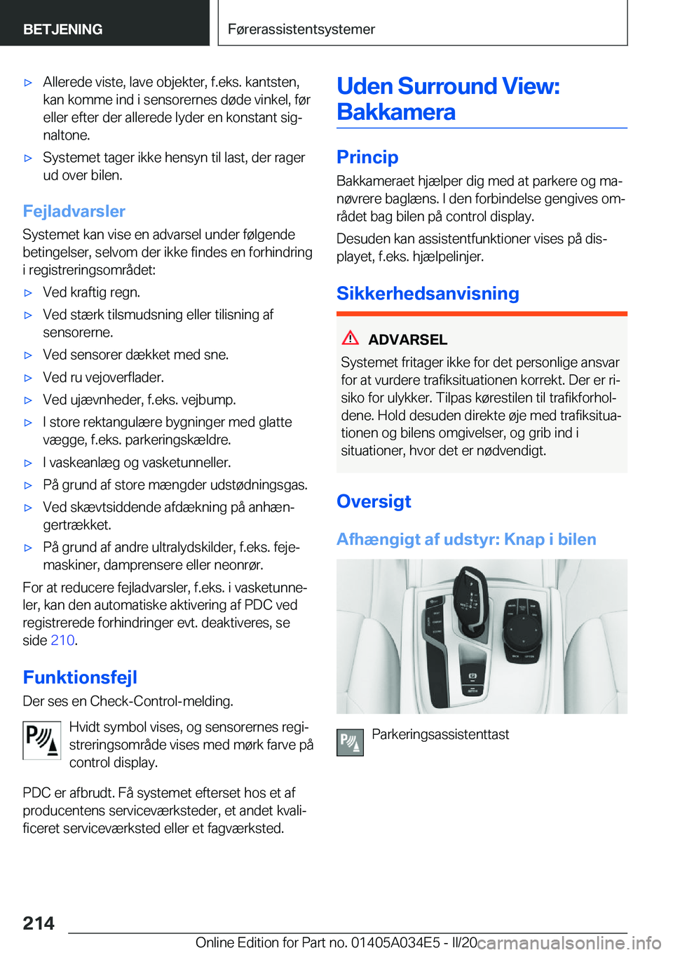 BMW X3 2020  InstruktionsbØger (in Danish) 'x�A�l�l�e�r�e�d�e��v�i�s�t�e�,��l�a�v�e��o�b�j�e�k�t�e�r�,��f�.�e�k�s�.��k�a�n�t�s�t�e�n�,
�k�a�n��k�o�m�m�e��i�n�d��i��s�e�n�s�o�r�e�r�n�e�s��d�