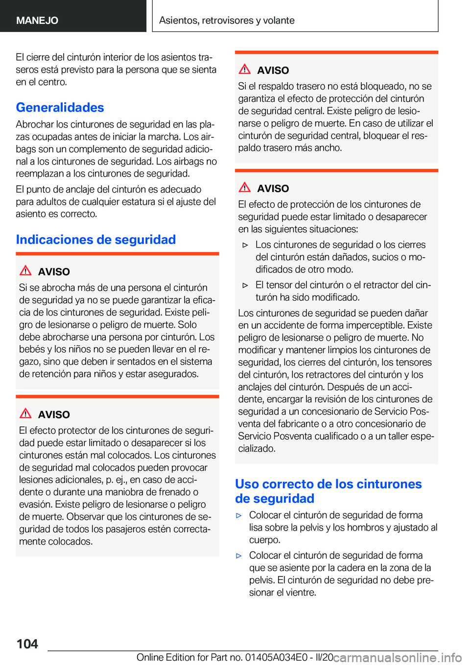 BMW X3 2020  Manuales de Empleo (in Spanish) �E�l��c�i�e�r�r�e��d�e�l��c�i�n�t�u�r�