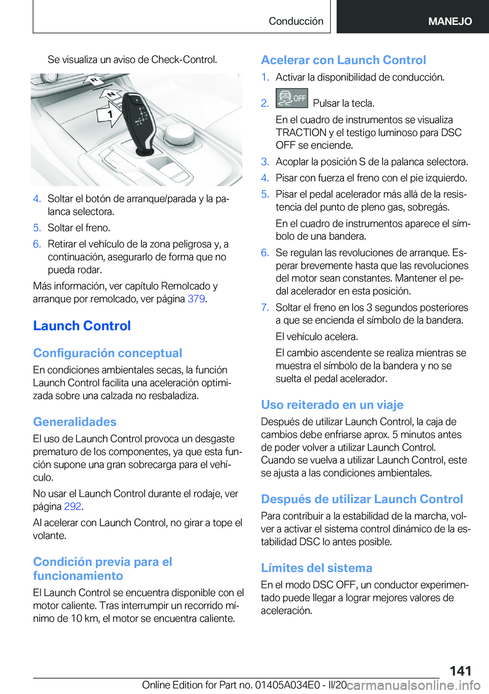 BMW X3 2020  Manuales de Empleo (in Spanish) �S�e��v�i�s�u�a�l�i�z�a��u�n��a�v�i�s�o��d�e��C�h�e�c�k�-�C�o�n�t�r�o�l�.�4�.�S�o�l�t�a�r��e�l��b�o�t�