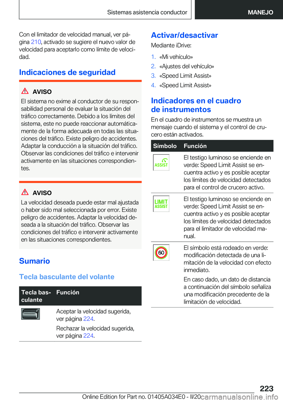 BMW X3 2020  Manuales de Empleo (in Spanish) �C�o�n��e�l��l�i�m�i�t�a�d�o�r��d�e��v�e�l�o�c�i�d�a�d��m�a�n�u�a�l�,��v�e�r��p�