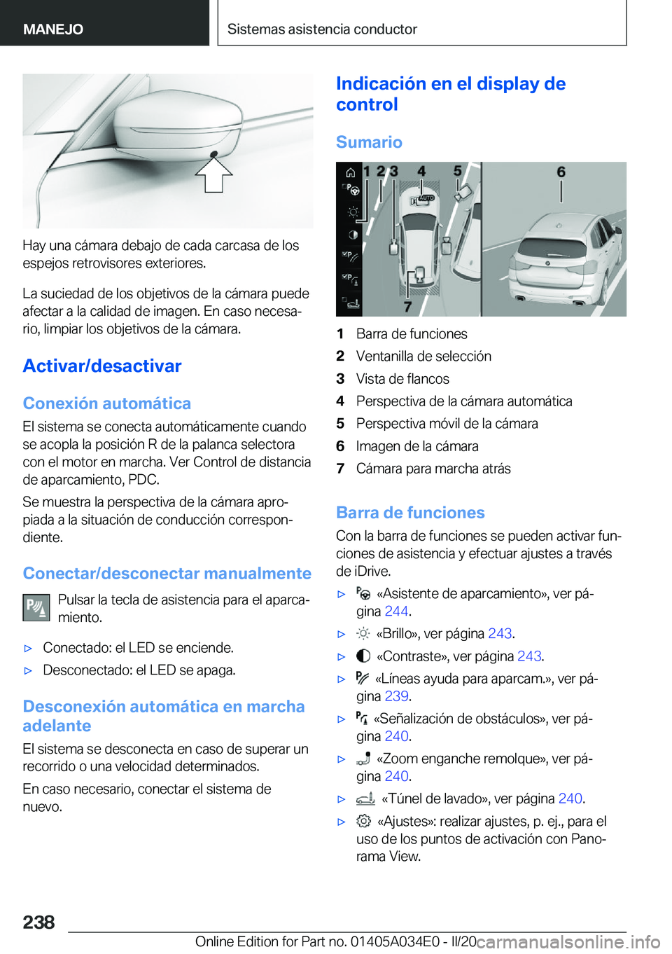 BMW X3 2020  Manuales de Empleo (in Spanish) �H�a�y��u�n�a��c�