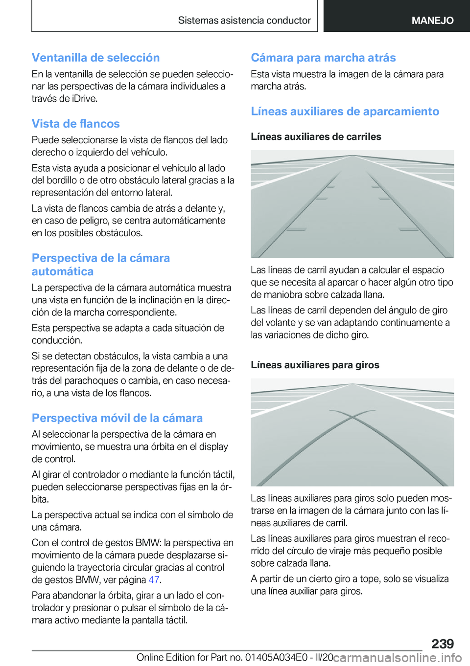BMW X3 2020  Manuales de Empleo (in Spanish) �V�e�n�t�a�n�i�l�l�a��d�e��s�e�l�e�c�c�i�