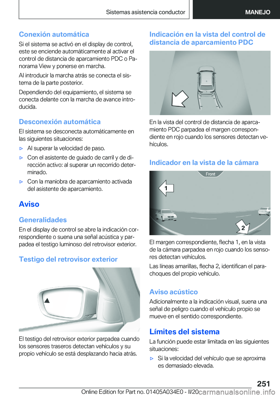 BMW X3 2020  Manuales de Empleo (in Spanish) �C�o�n�e�x�i�