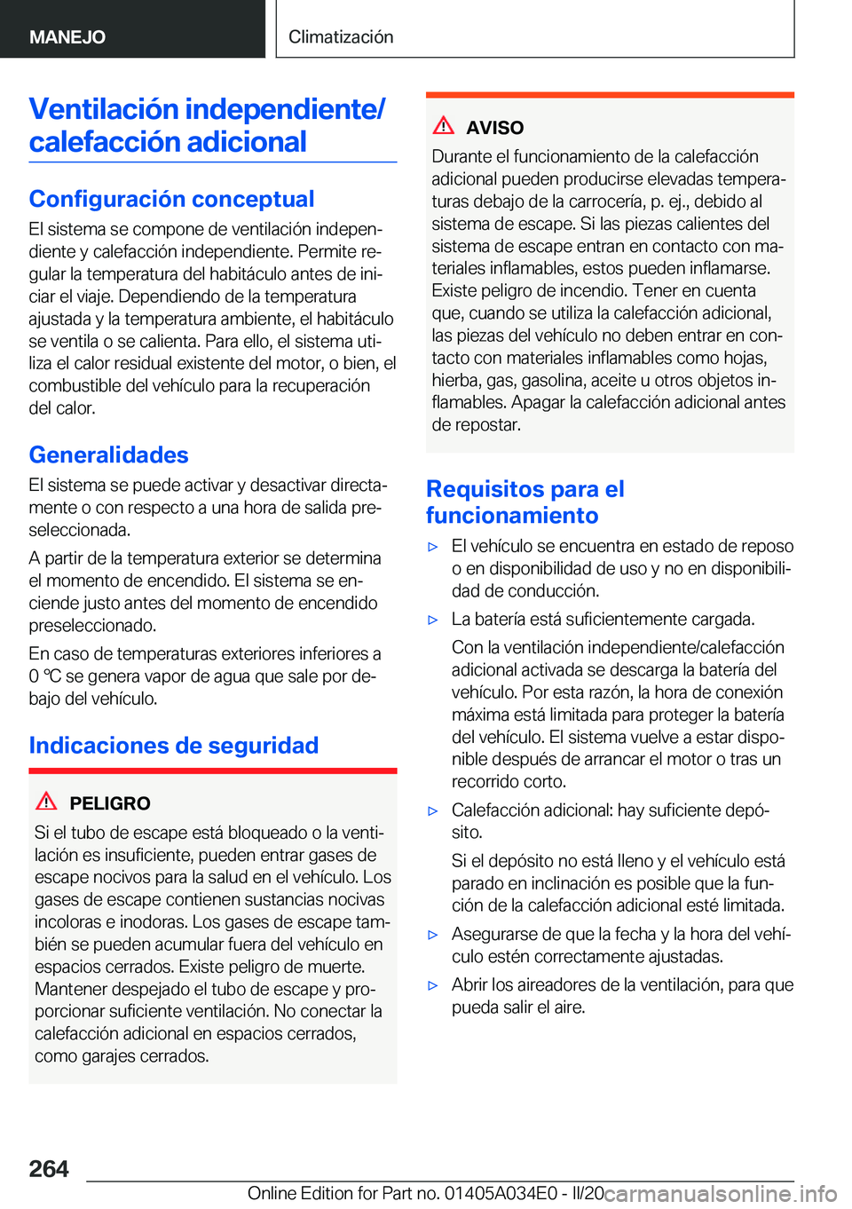 BMW X3 2020  Manuales de Empleo (in Spanish) �V�e�n�t�i�l�a�c�i�