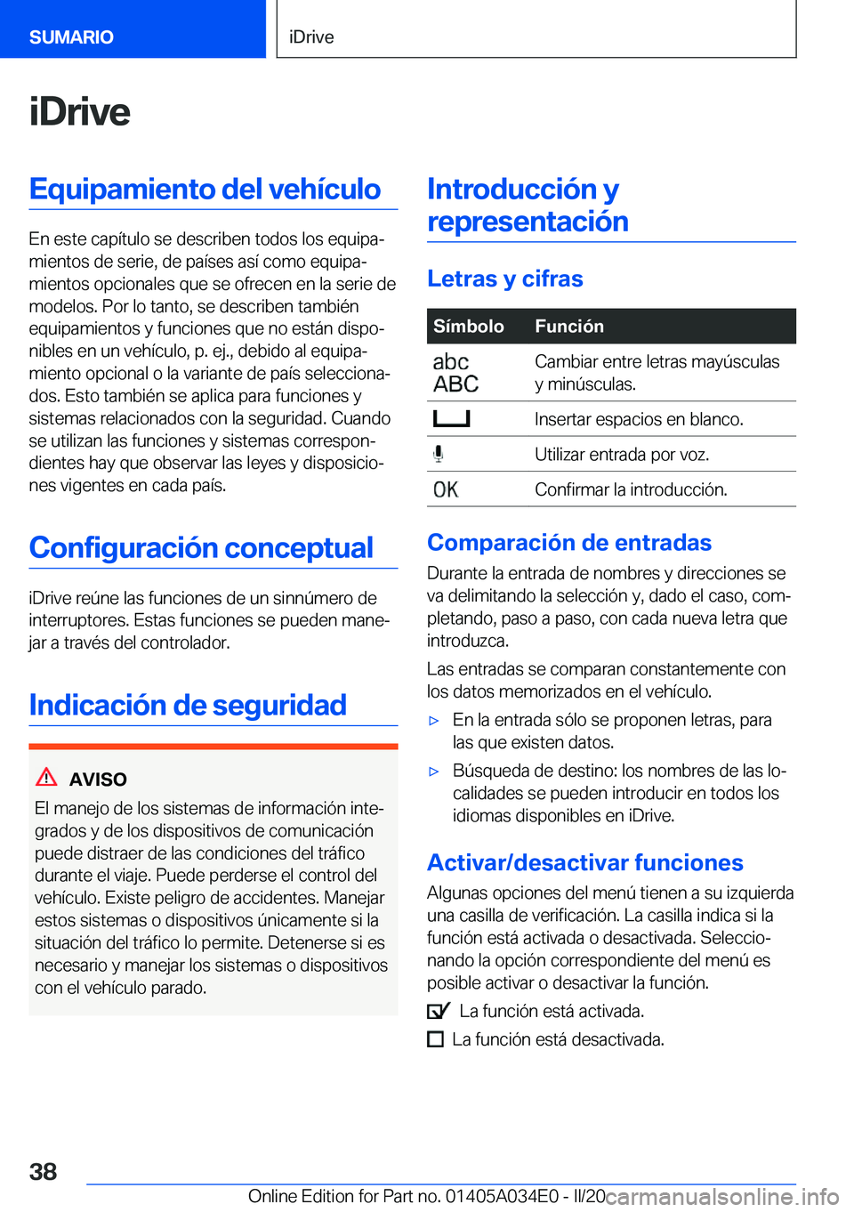 BMW X3 2020  Manuales de Empleo (in Spanish) �i�D�r�i�v�e�E�q�u�i�p�a�m�i�e�n�t�o��d�e�l��v�e�h�