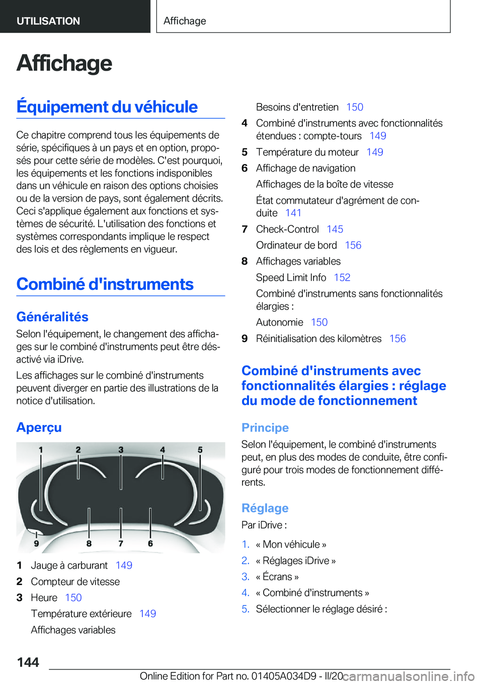 BMW X3 2020  Notices Demploi (in French) �A�f�f�i�c�h�a�g�e�