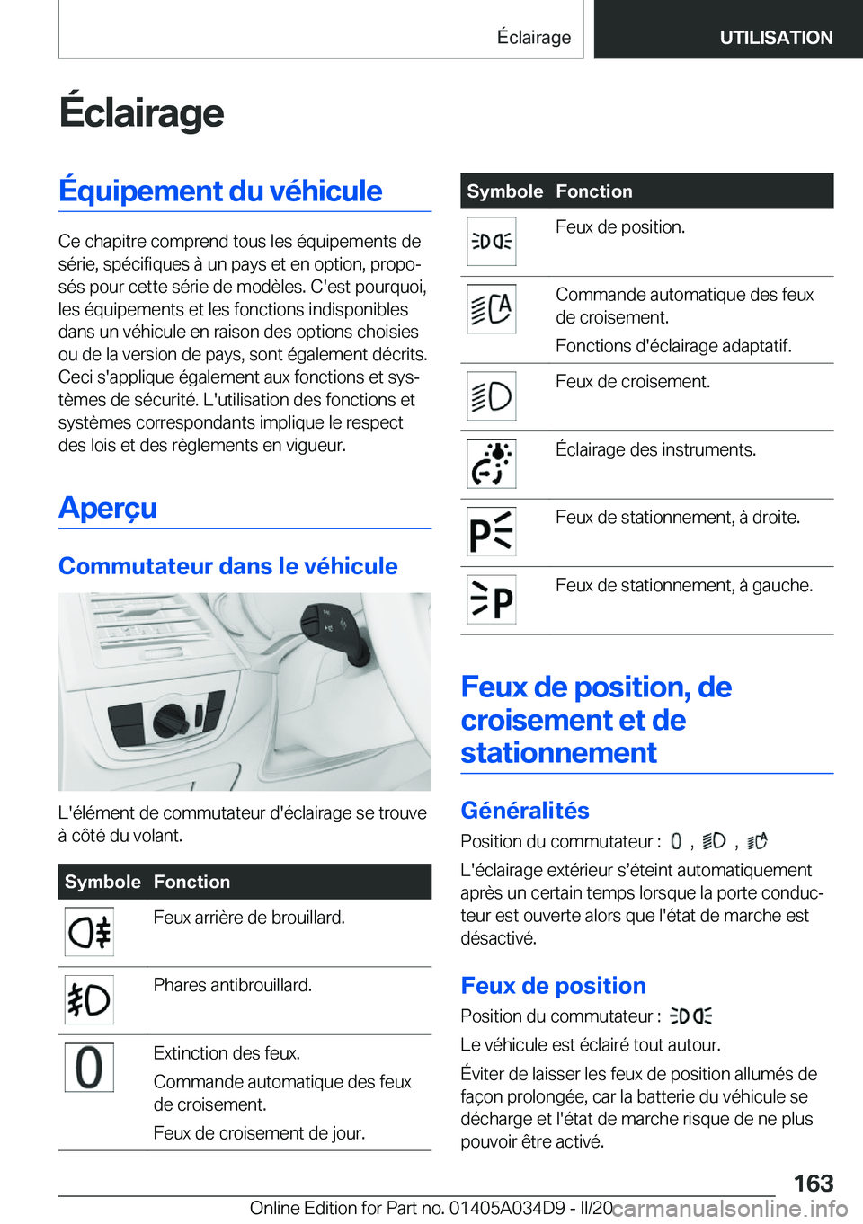 BMW X3 2020  Notices Demploi (in French) �