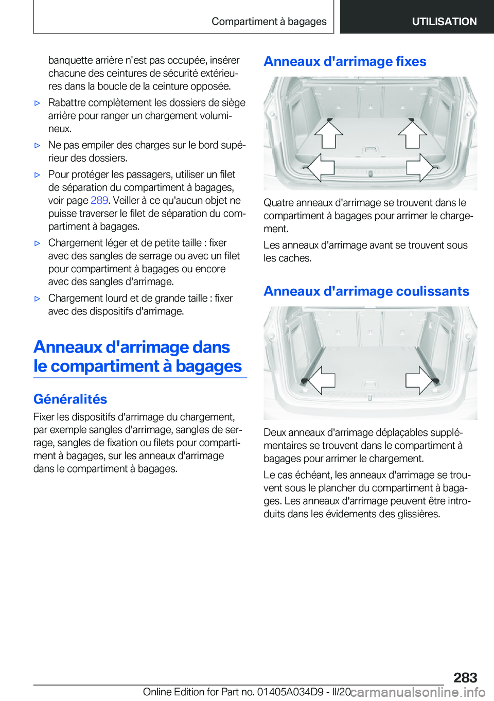 BMW X3 2020  Notices Demploi (in French) �b�a�n�q�u�e�t�t�e��a�r�r�i�è�r�e��n�'�e�s�t��p�a�s��o�c�c�u�p�é�e�,��i�n�s�é�r�e�r�c�h�a�c�u�n�e��d�e�s��c�e�i�n�t�u�r�e�s��d�e��s�é�c�u�r�i�t�é��e�x�t�é�r�i�e�uj�r�e�s��d�a�n�s