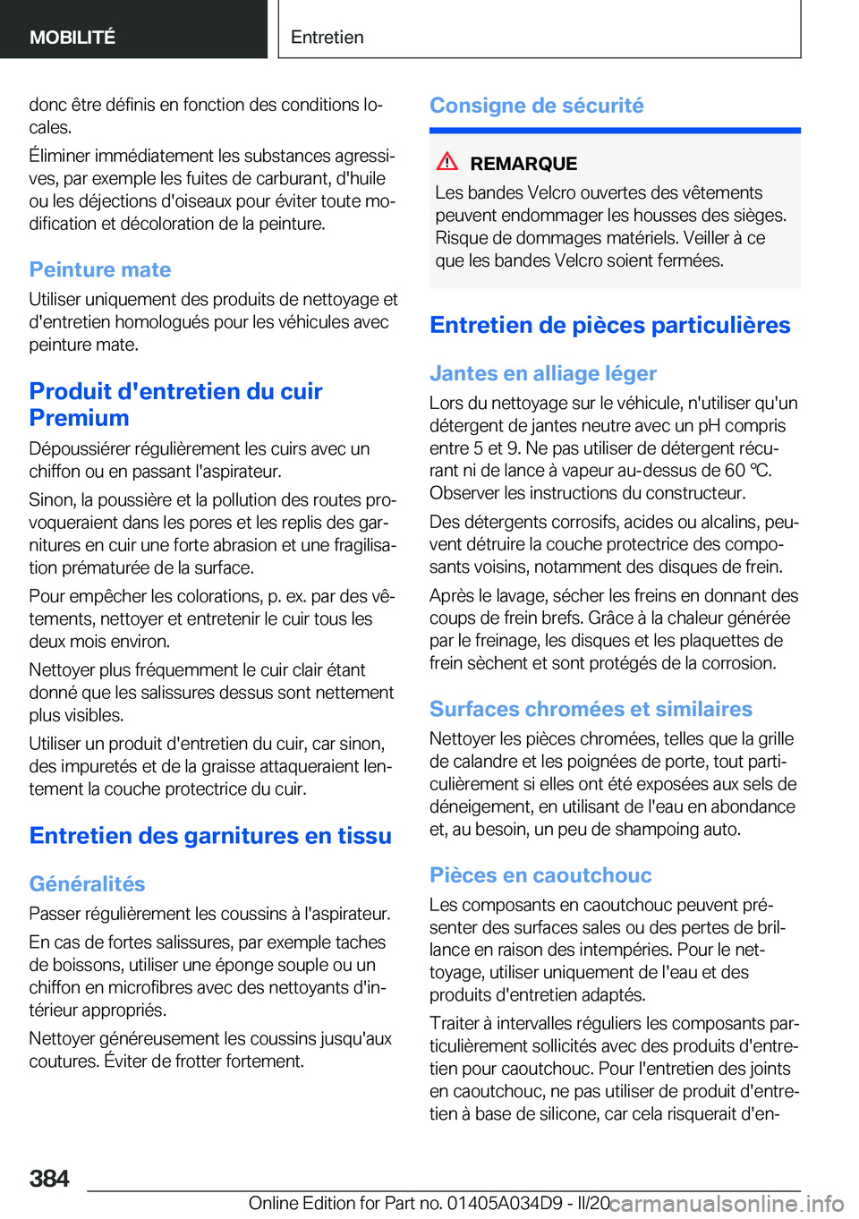 BMW X3 2020  Notices Demploi (in French) �d�o�n�c��ê�t�r�e��d�é�f�i�n�i�s��e�n��f�o�n�c�t�i�o�n��d�e�s��c�o�n�d�i�t�i�o�n�s��l�oj
�c�a�l�e�s�.
�