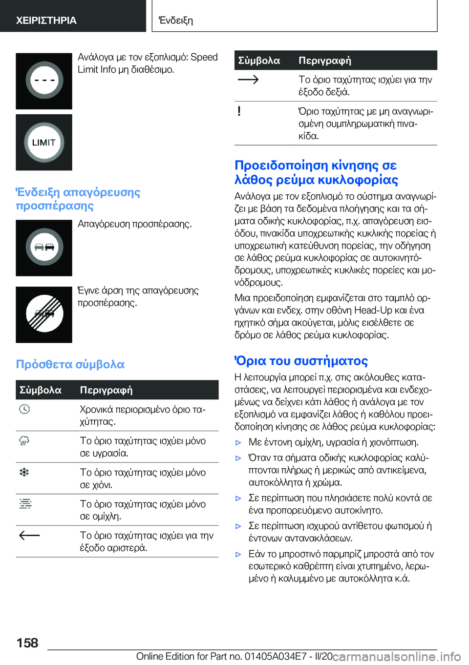 BMW X3 2020  ΟΔΗΓΌΣ ΧΡΉΣΗΣ (in Greek) T`n^bus�_w�gb`�wabc^\f_o�:��S�p�e�e�d
�L�i�m�i�t��I�n�f�o�_y�v\szof\_b�.
M`vw\ay�scsuodwhfye
cdbfcodsfye
Tcsuodwhfy�cd