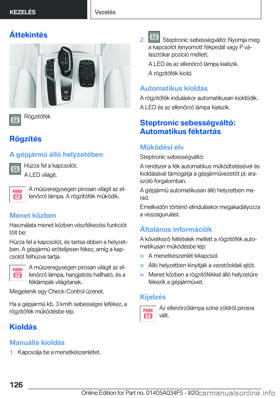 BMW X3 2020  Kezelési útmutató (in Hungarian) �