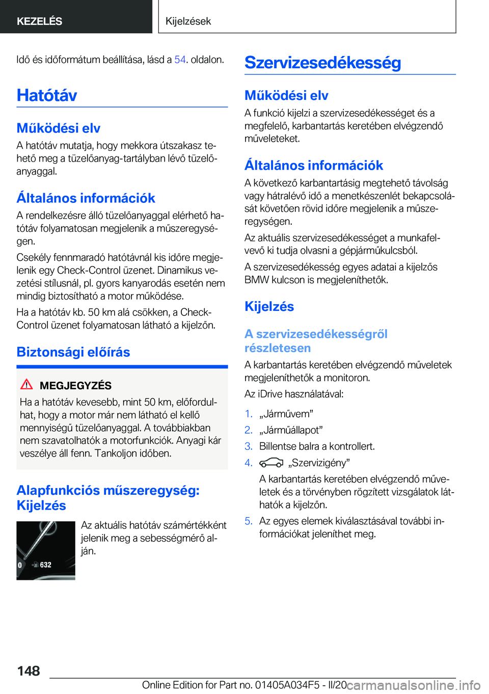 BMW X3 2020  Kezelési útmutató (in Hungarian) �I�d�