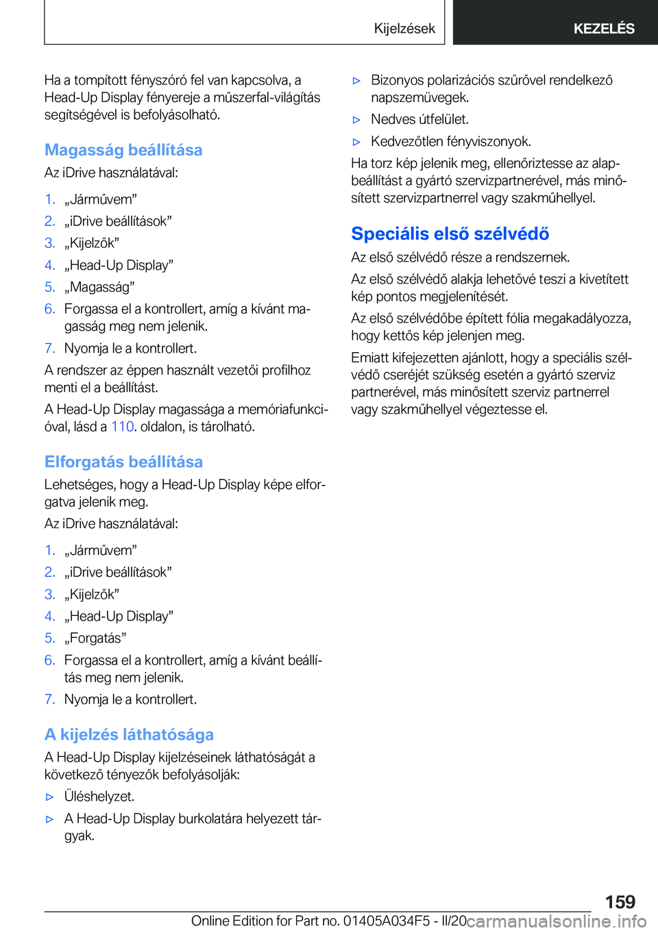 BMW X3 2020  Kezelési útmutató (in Hungarian) �H�a��a��t�o�m�p�