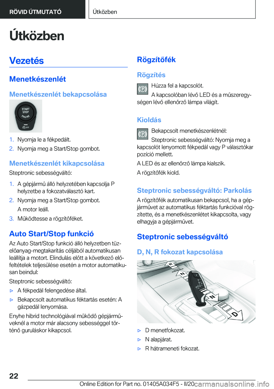 BMW X3 2020  Kezelési útmutató (in Hungarian) �