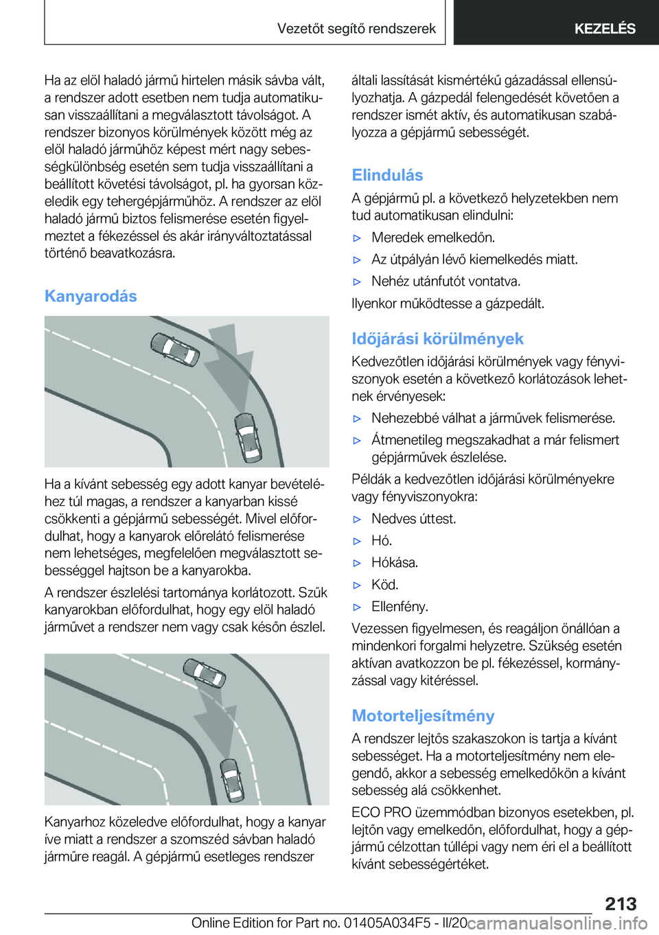 BMW X3 2020  Kezelési útmutató (in Hungarian) �H�a��a�z��e�l�