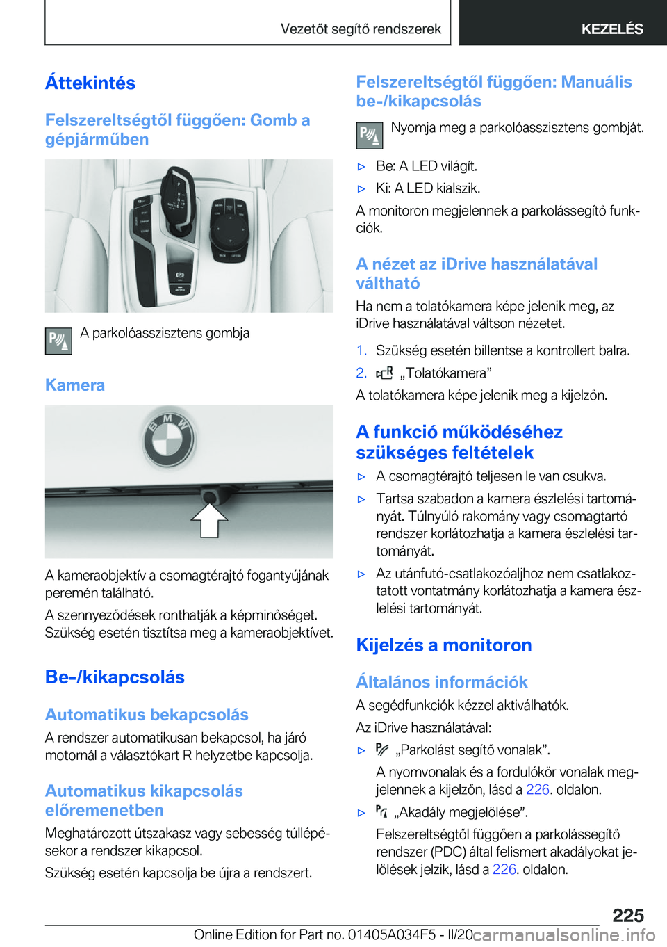 BMW X3 2020  Kezelési útmutató (in Hungarian) �