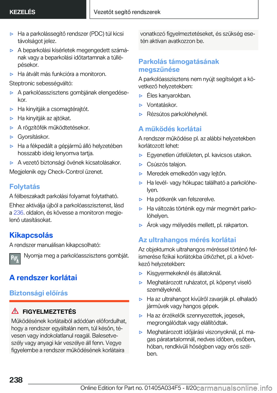 BMW X3 2020  Kezelési útmutató (in Hungarian) x�H�a��a��p�a�r�k�o�l�