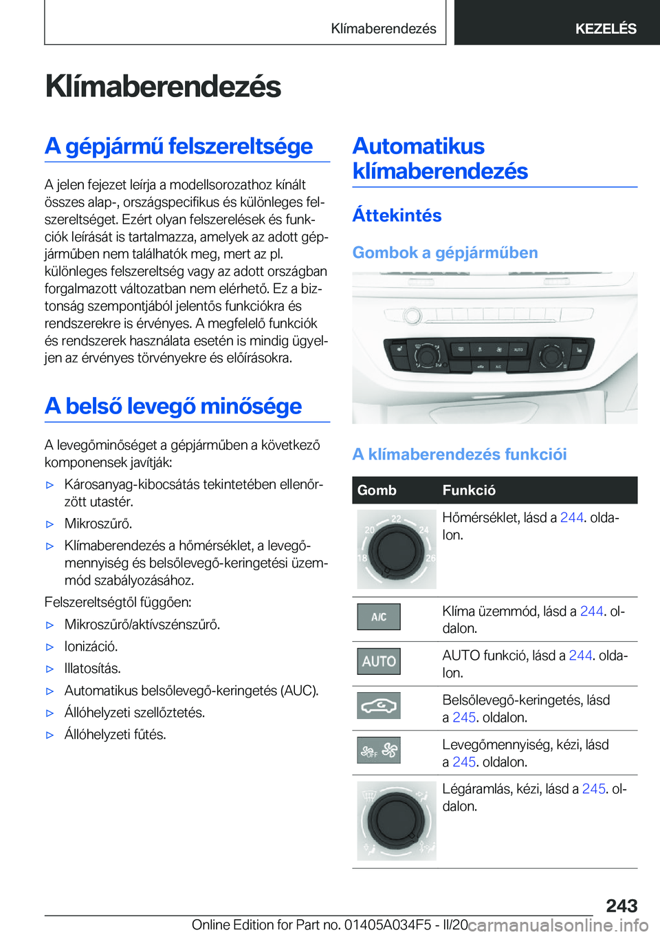 BMW X3 2020  Kezelési útmutató (in Hungarian) �K�l�