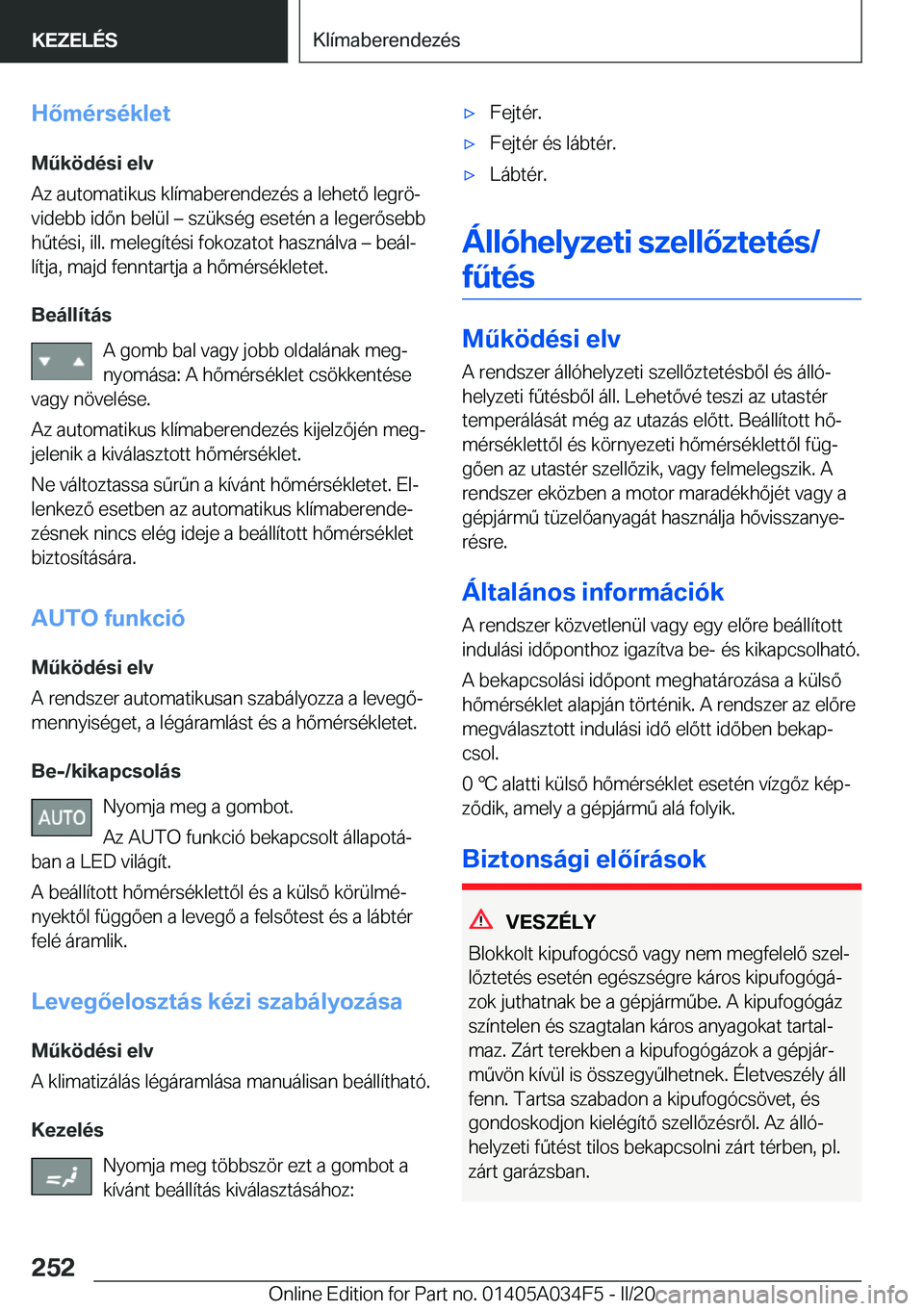 BMW X3 2020  Kezelési útmutató (in Hungarian) �H�