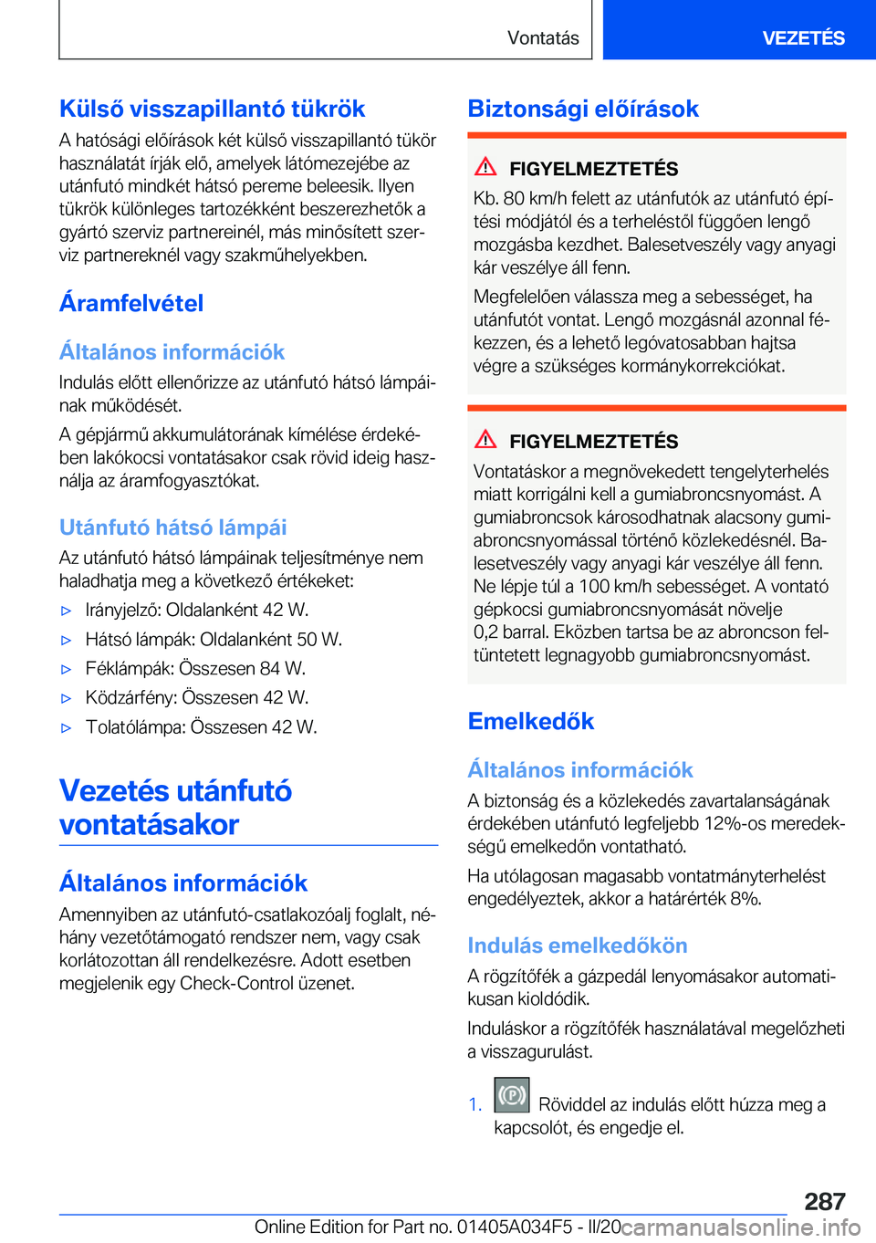 BMW X3 2020  Kezelési útmutató (in Hungarian) �K�