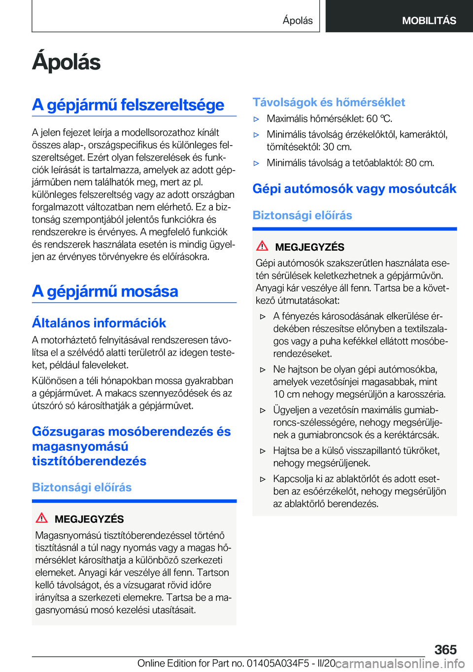 BMW X3 2020  Kezelési útmutató (in Hungarian) �