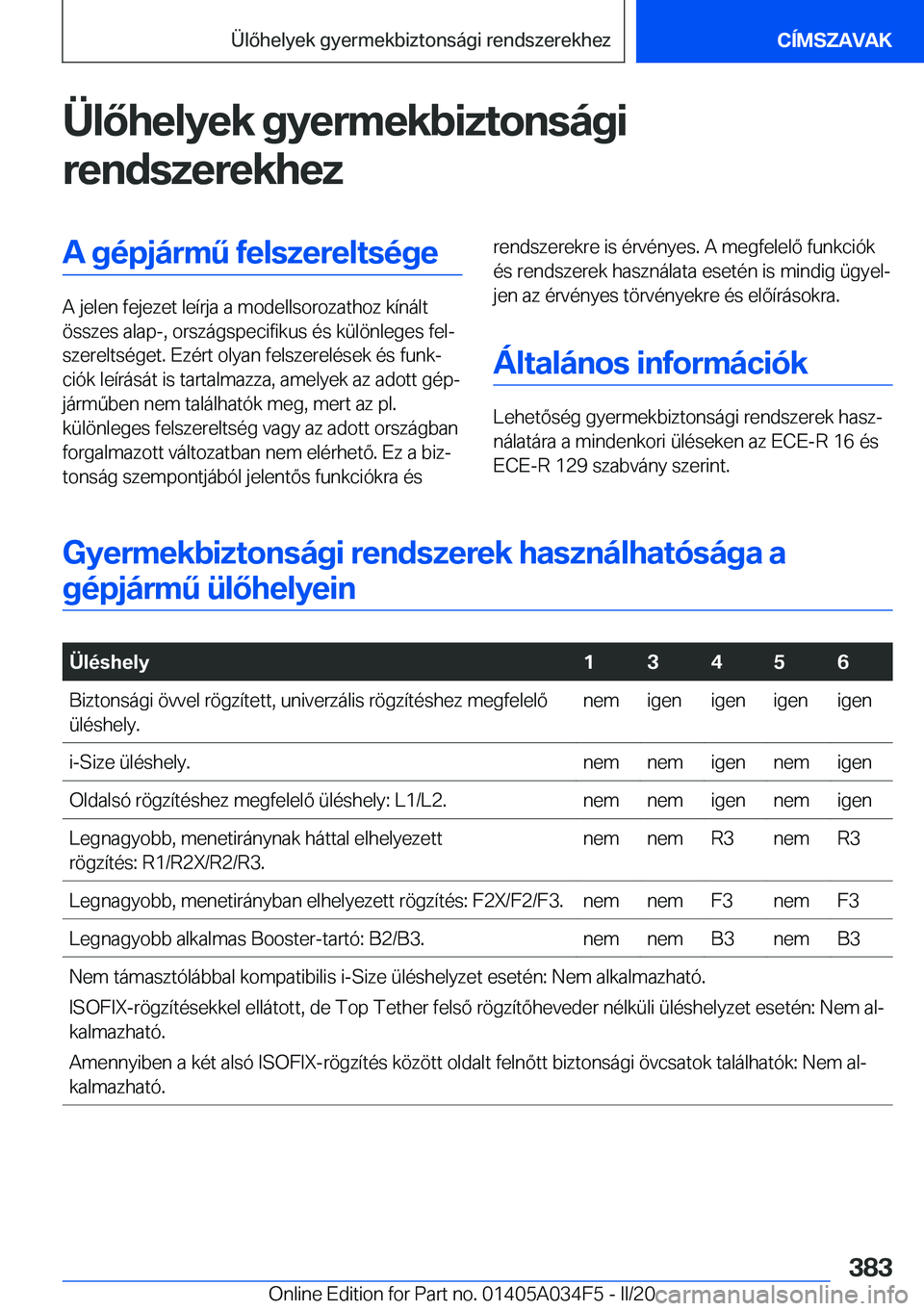 BMW X3 2020  Kezelési útmutató (in Hungarian) �