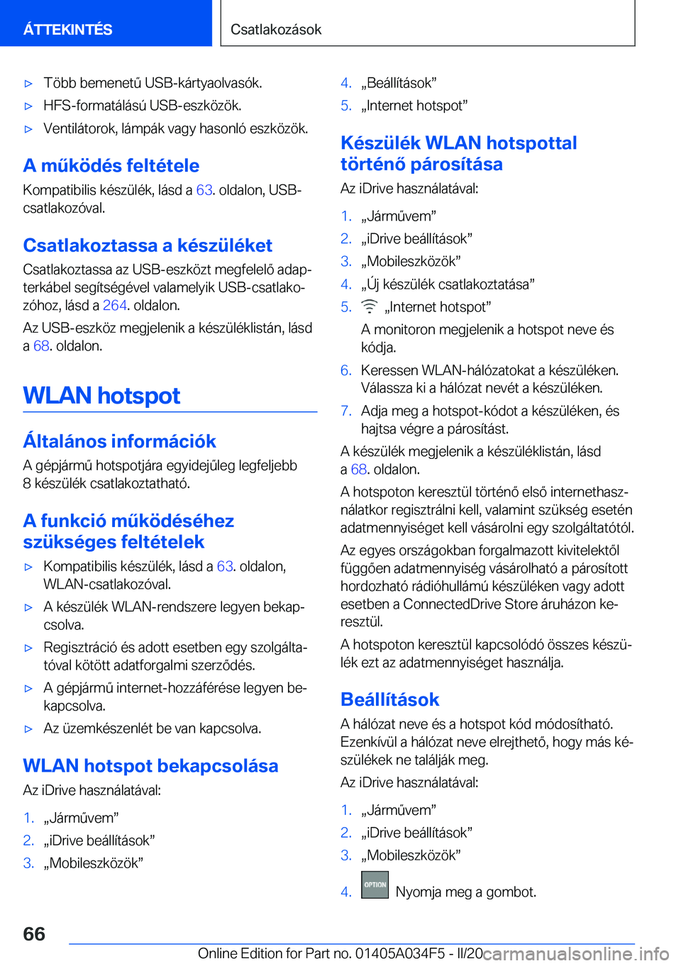 BMW X3 2020  Kezelési útmutató (in Hungarian) x�T�
