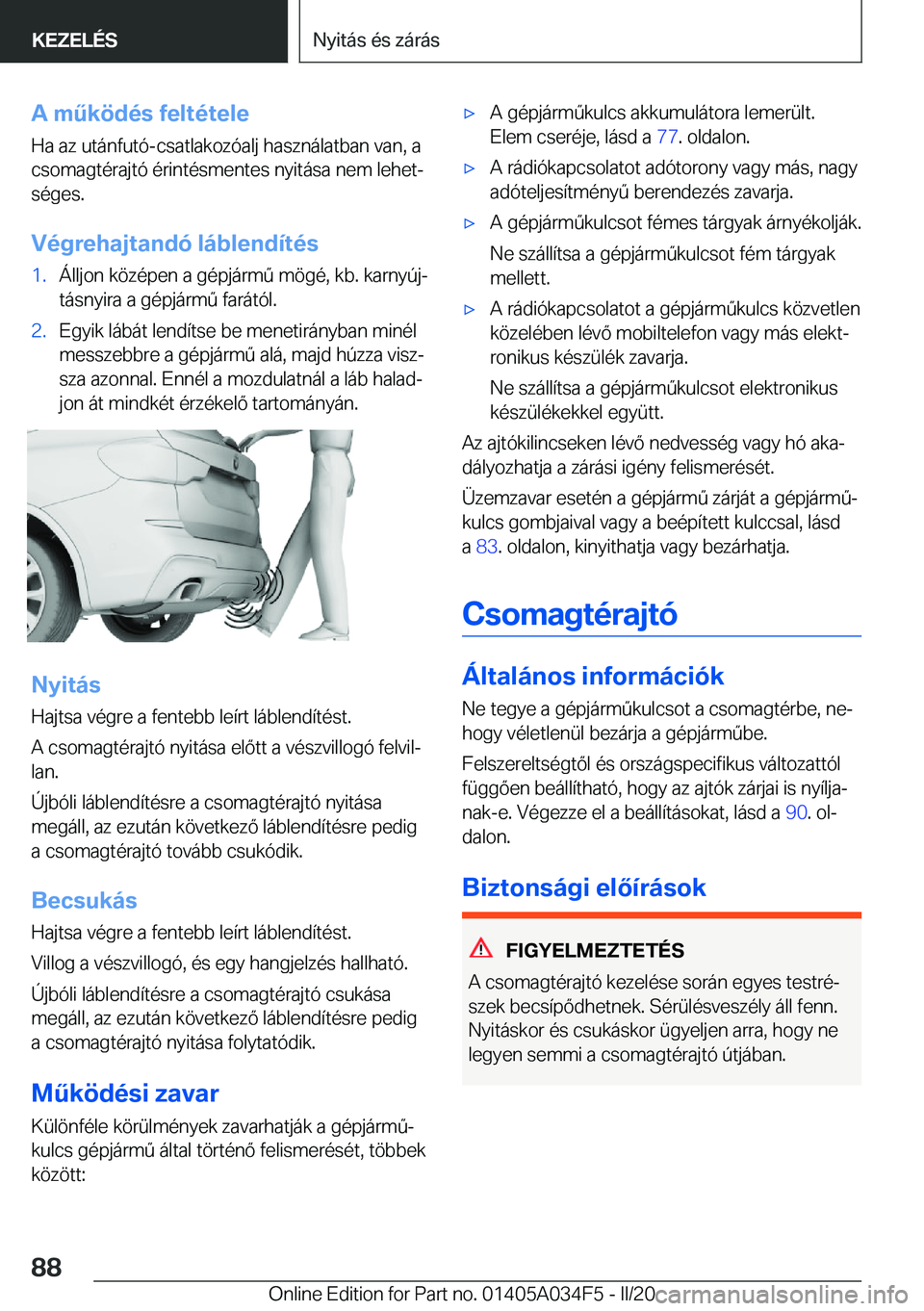 BMW X3 2020  Kezelési útmutató (in Hungarian) �A��m2�k�