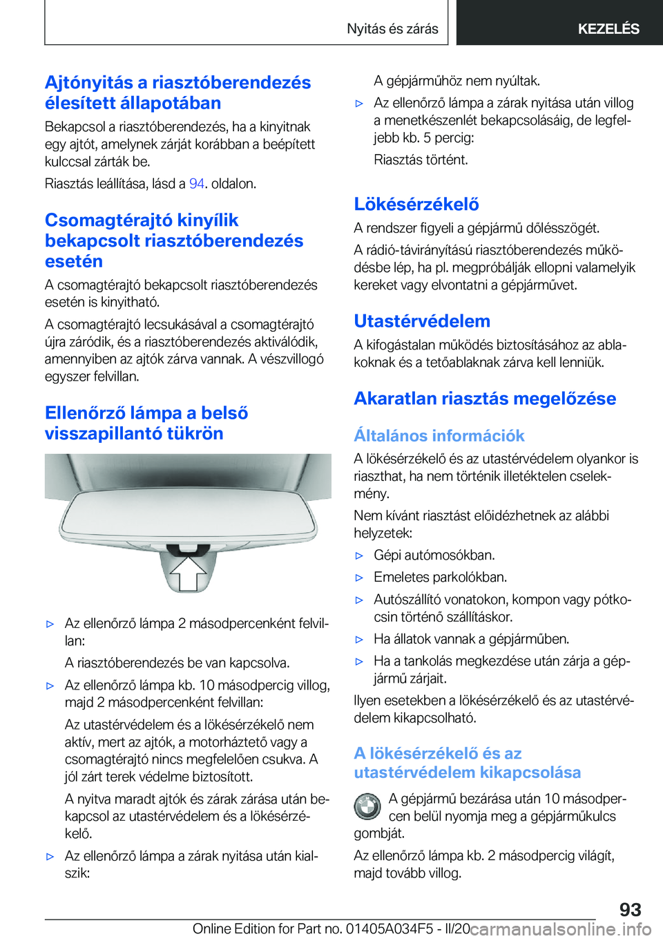 BMW X3 2020  Kezelési útmutató (in Hungarian) �A�j�t�