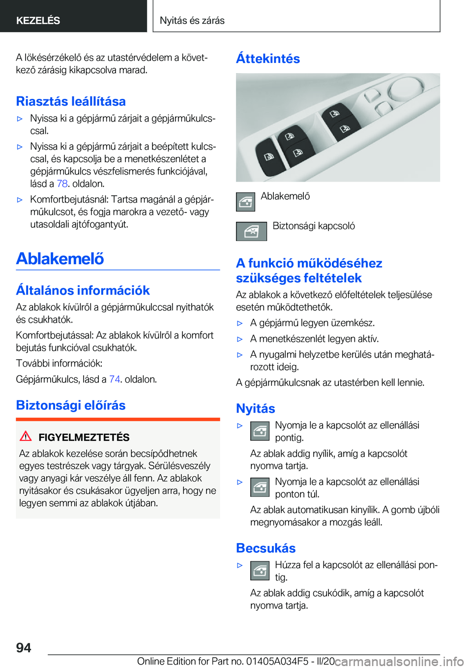 BMW X3 2020  Kezelési útmutató (in Hungarian) �A��l�