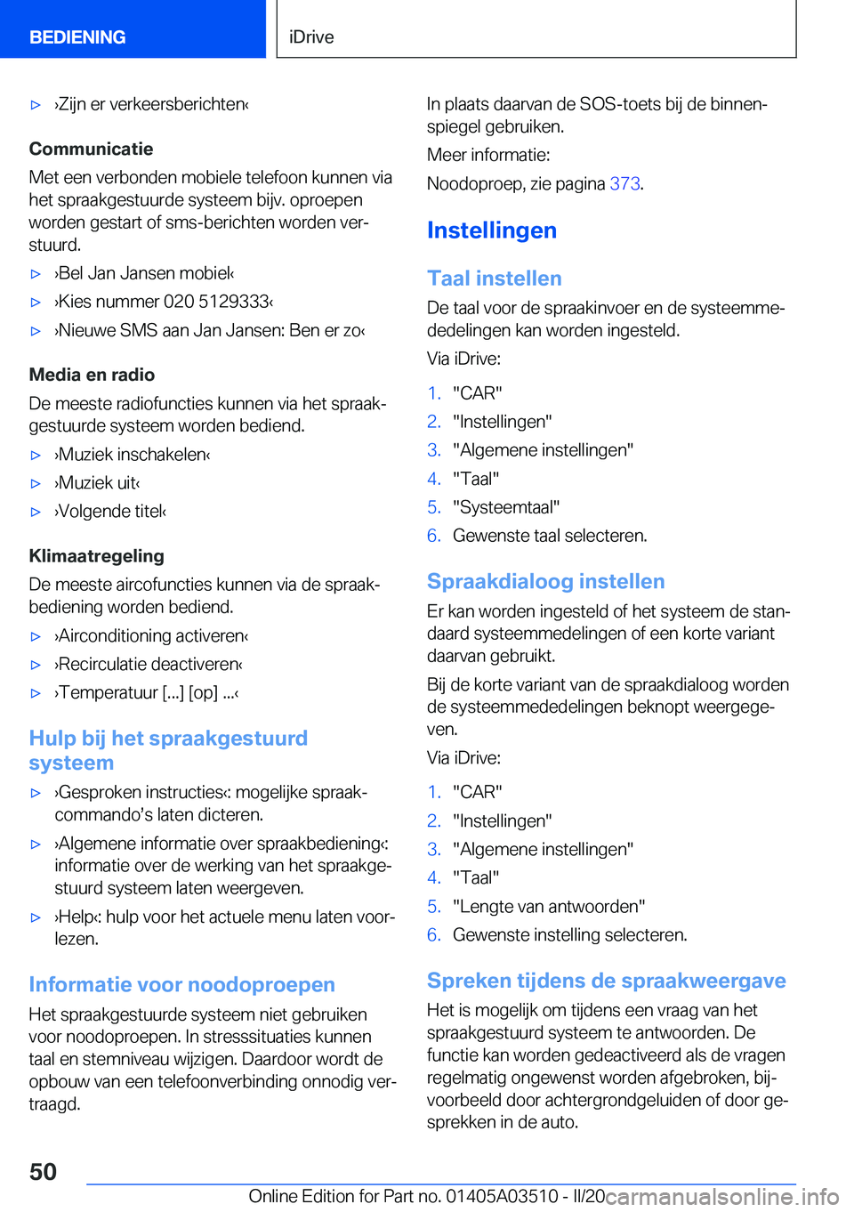 BMW X3 2020  Instructieboekjes (in Dutch) 'x