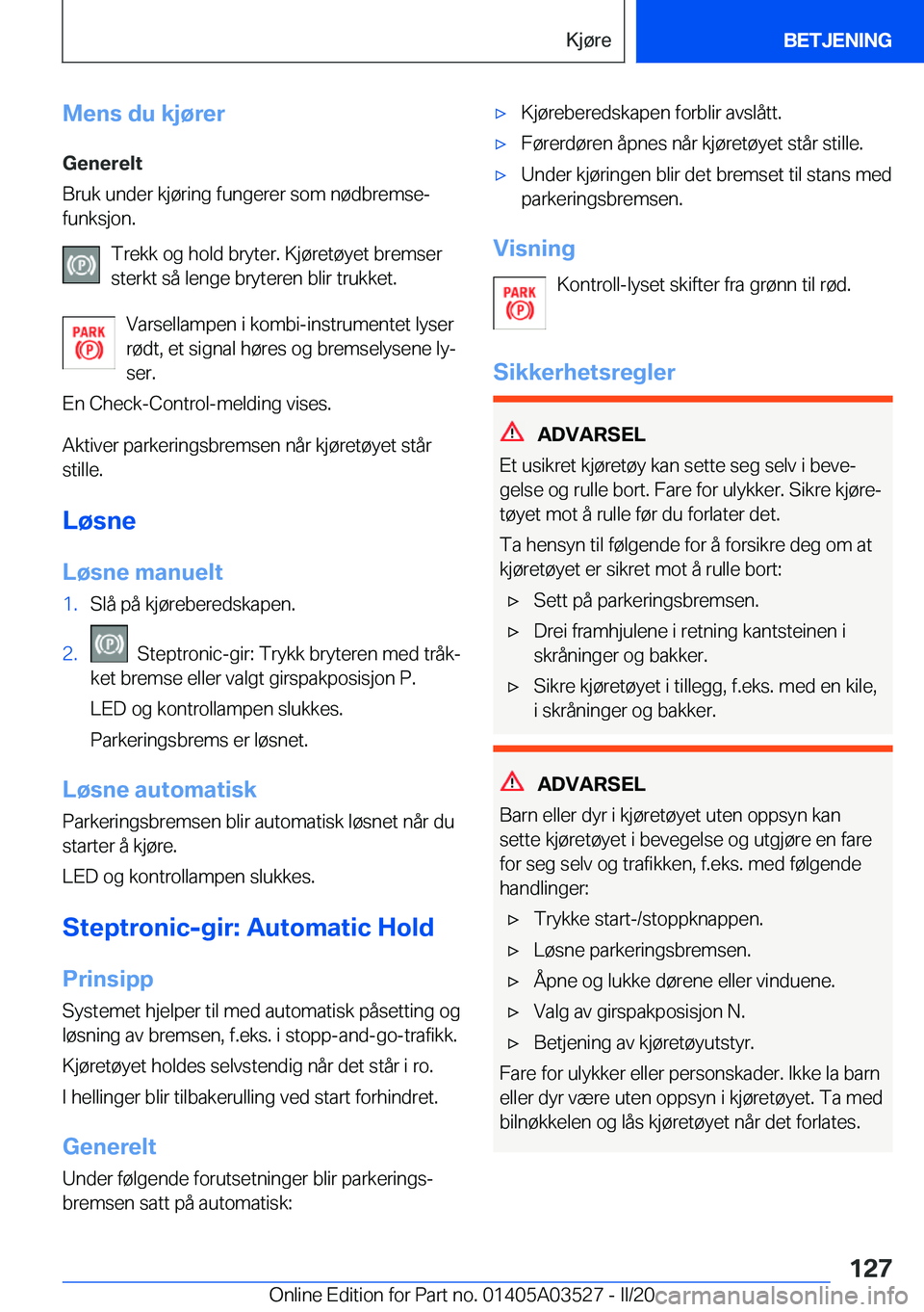 BMW X3 2020  InstruksjonsbØker (in Norwegian) �M�e�n�s��d�u��k�j�