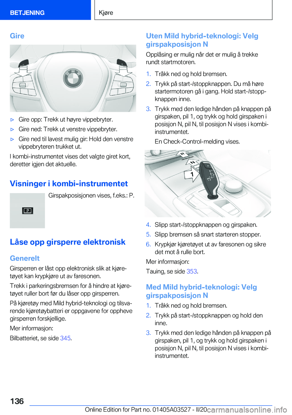 BMW X3 2020  InstruksjonsbØker (in Norwegian) �G�i�r�e'x�G�i�r�e��o�p�p�:��T�r�e�k�k��u�t��h�