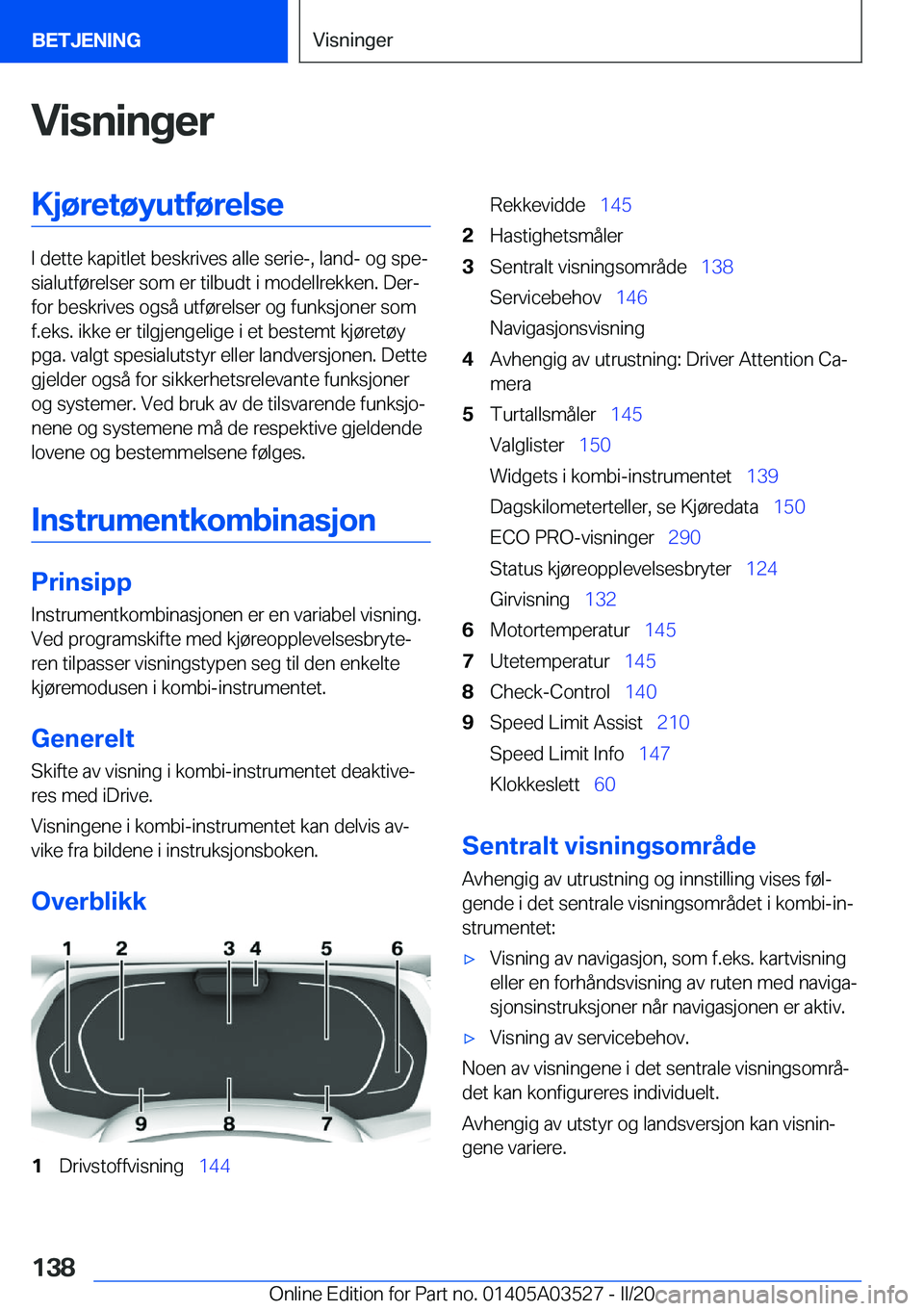 BMW X3 2020  InstruksjonsbØker (in Norwegian) �V�i�s�n�i�n�g�e�r�K�j�
