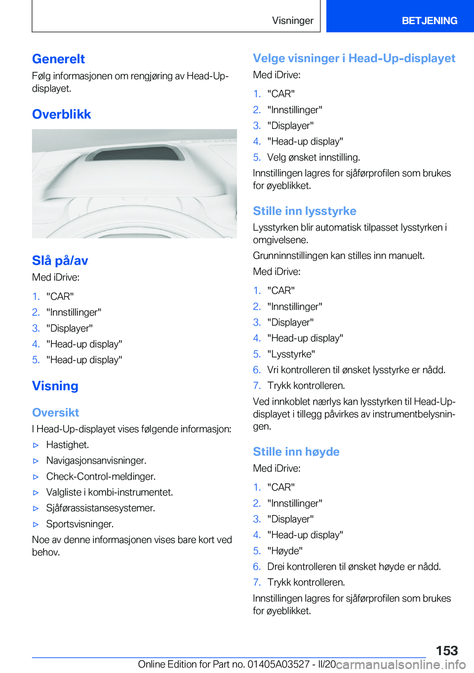 BMW X3 2020  InstruksjonsbØker (in Norwegian) �G�e�n�e�r�e�l�t�F�