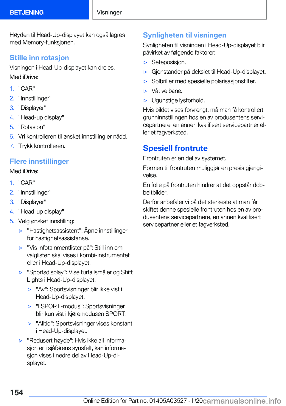 BMW X3 2020  InstruksjonsbØker (in Norwegian) �H�