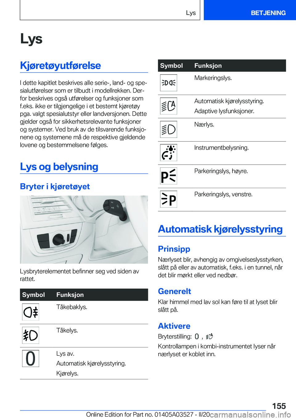 BMW X3 2020  InstruksjonsbØker (in Norwegian) �L�y�s�K�j�
