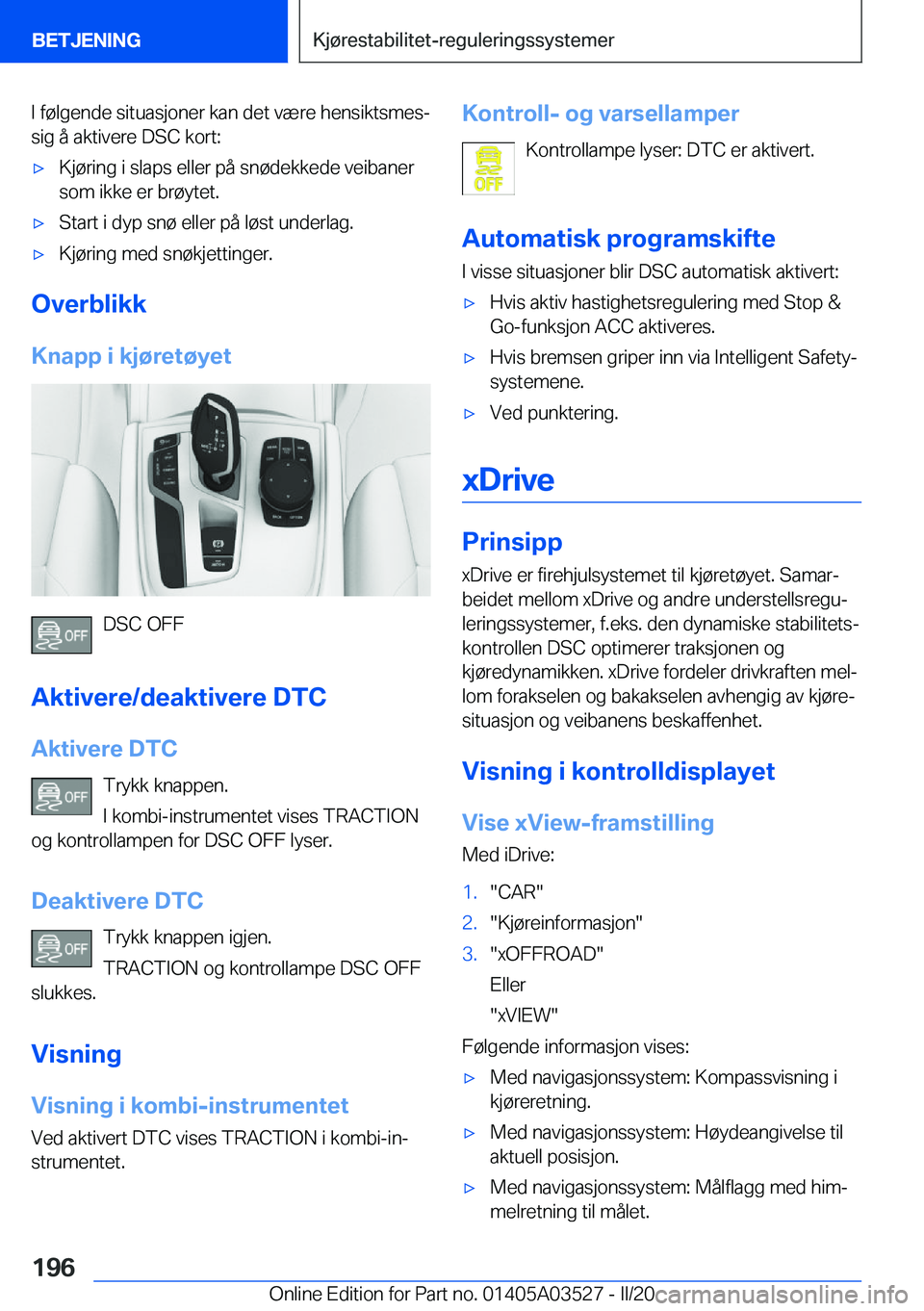 BMW X3 2020  InstruksjonsbØker (in Norwegian) �I��f�