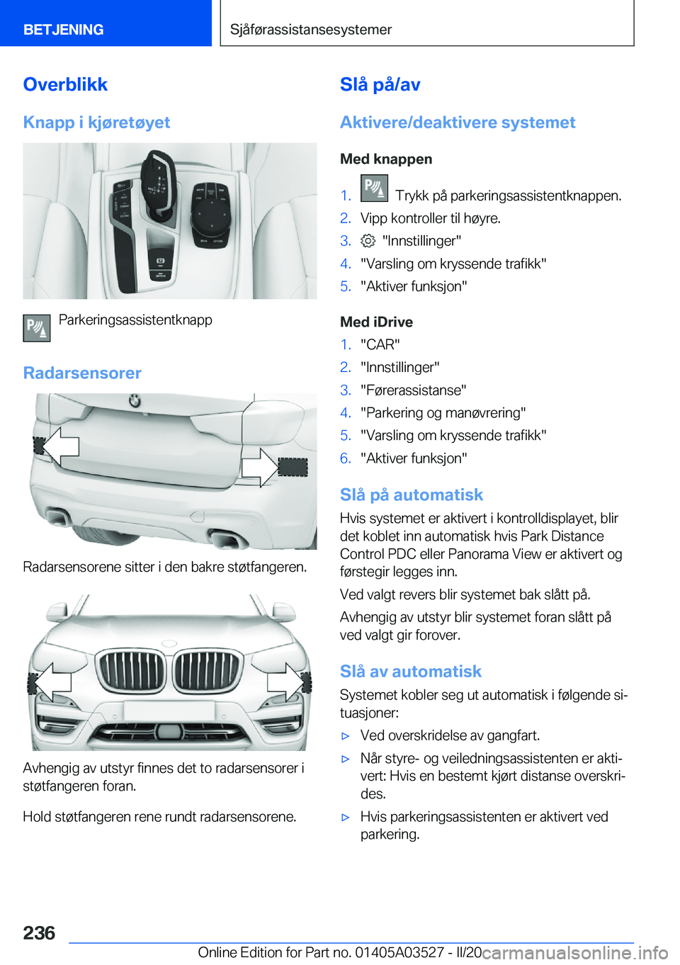 BMW X3 2020  InstruksjonsbØker (in Norwegian) �O�v�e�r�b�l�i�k�k�K�n�a�p�p��i��k�j�