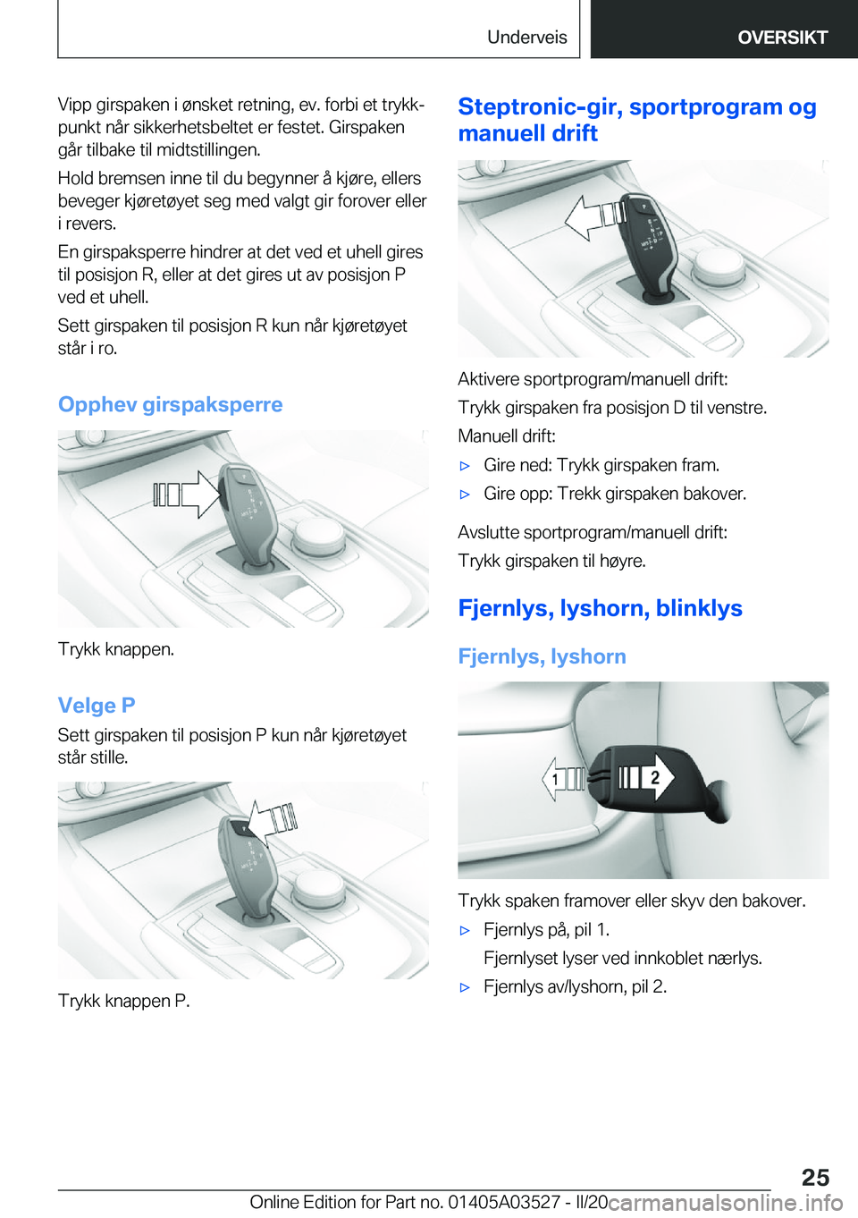 BMW X3 2020  InstruksjonsbØker (in Norwegian) �V�i�p�p��g�i�r�s�p�a�k�e�n��i��