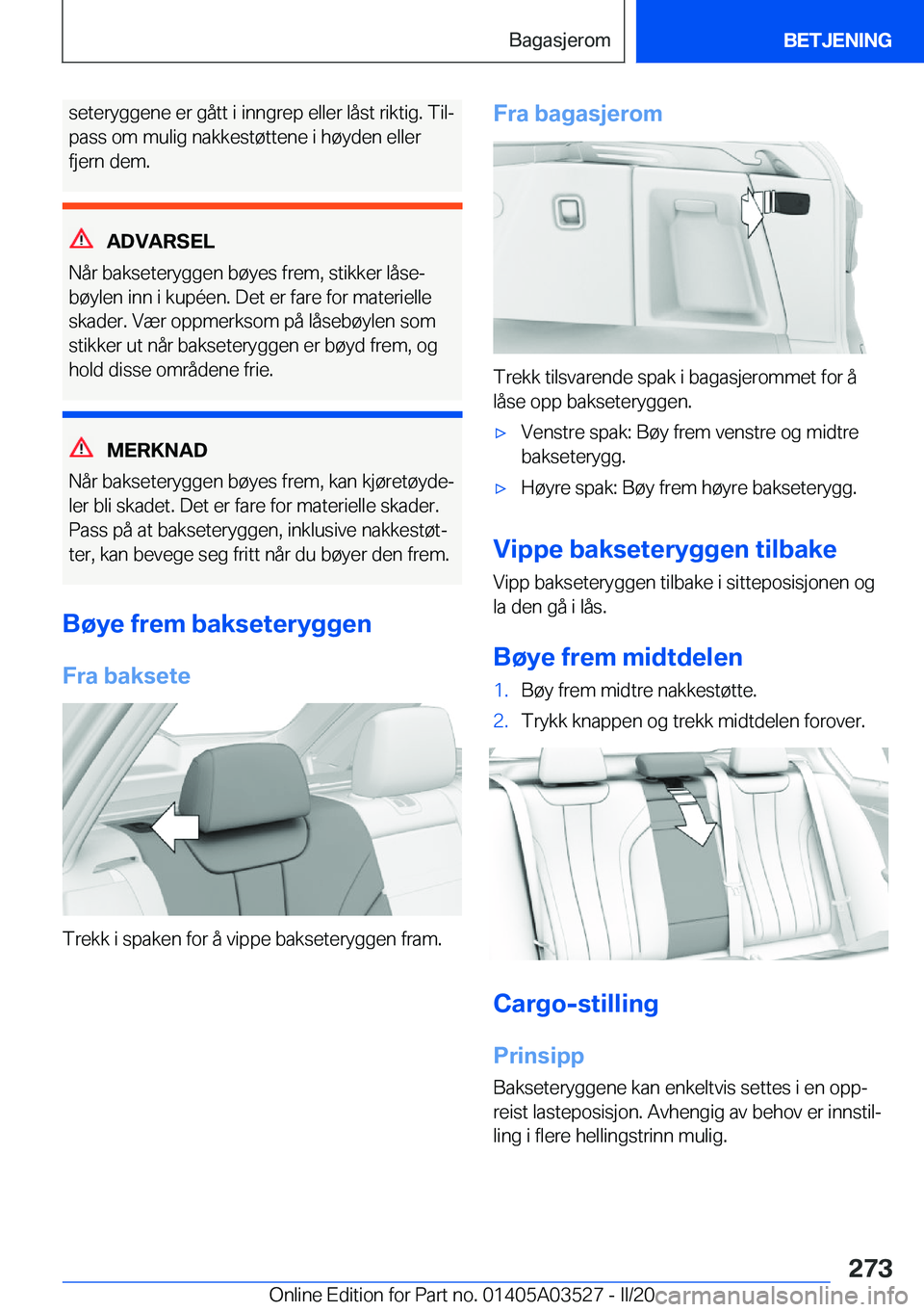 BMW X3 2020  InstruksjonsbØker (in Norwegian) �s�e�t�e�r�y�g�g�e�n�e��e�r��g�å�t�t��i��i�n�n�g�r�e�p��e�l�l�e�r��l�å�s�t��r�i�k�t�i�g�.��T�i�lj
�p�a�s�s��o�m��m�u�l�i�g��n�a�k�k�e�s�t�