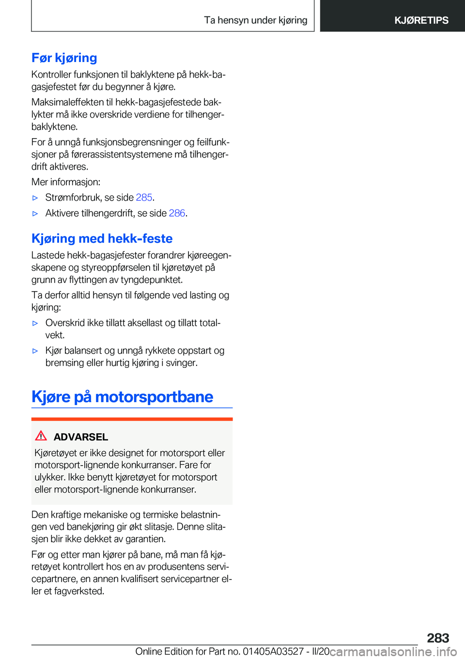 BMW X3 2020  InstruksjonsbØker (in Norwegian) �F�